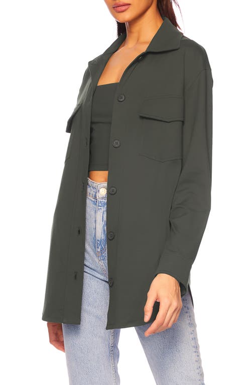 Susana Monaco Shirt Jacket In Hunter Green