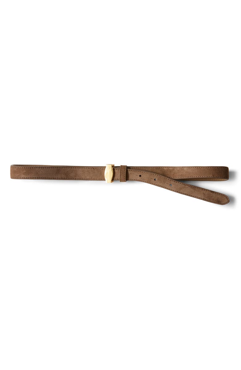Veronica Beard Dash Suede Belt, Main, color, Bark