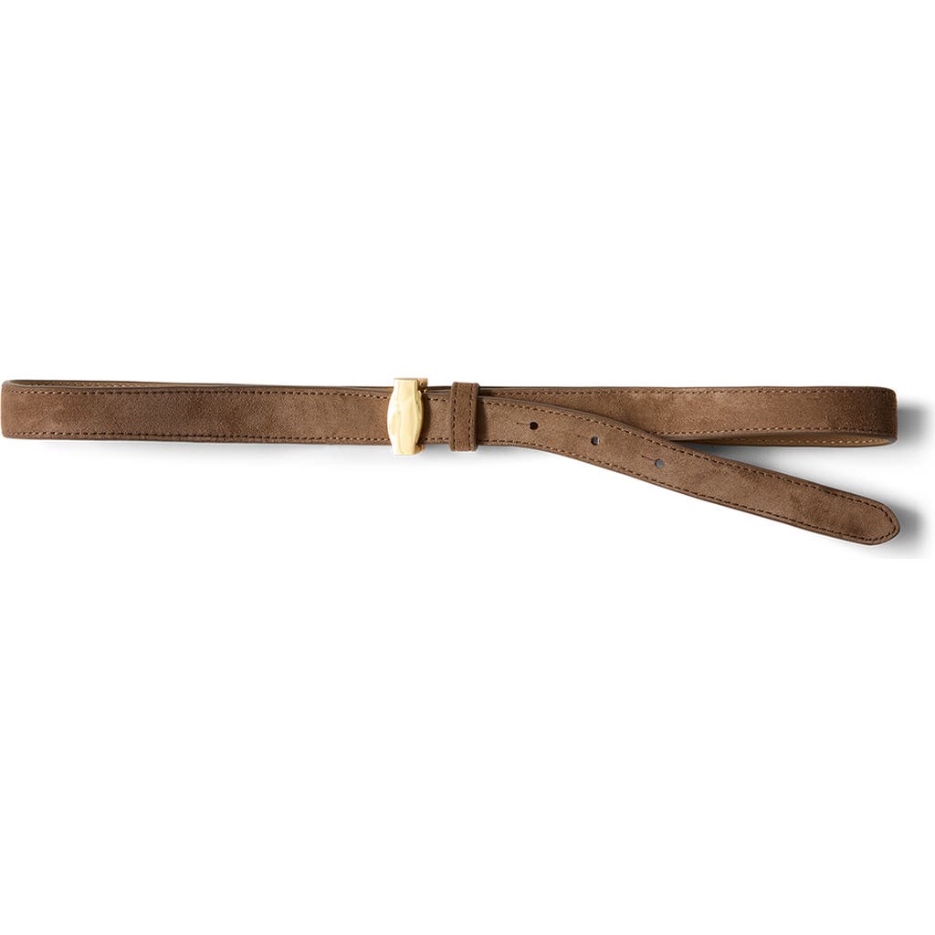Veronica Beard Dash Suede Belt In Brown