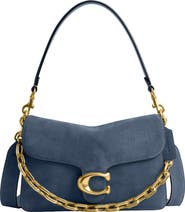 COACH Chain Tabby Suede Shoulder Bag