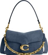 COACH Chain Tabby Suede Shoulder Bag
