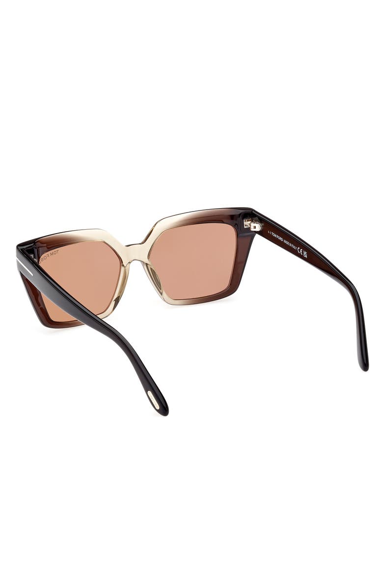 TOM FORD Winona 53mm Gradient Polarized Cat Eye Sunglasses, Alternate, color, 