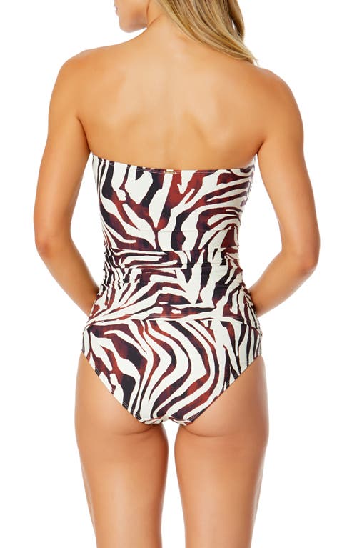 ANNE COLE ANNE COLE TWIST FRONT BANDEAU TWO-PIECE SWIMSUIT
