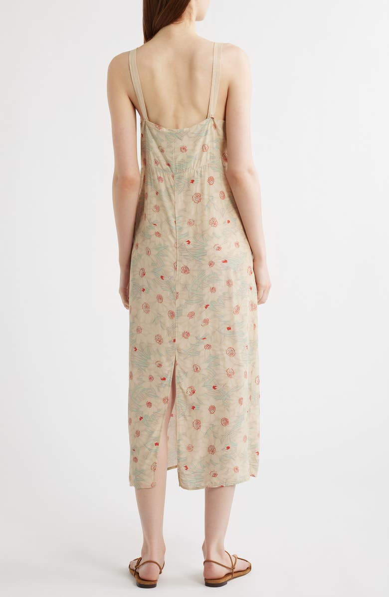 THE GREAT. The Sunroom Sleeveless Slipdress, Alternate, color, Champagne Scattered Bloom