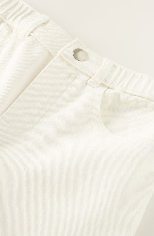Nordstrom Kids' Wide Leg Jeans In Ivory Egret
