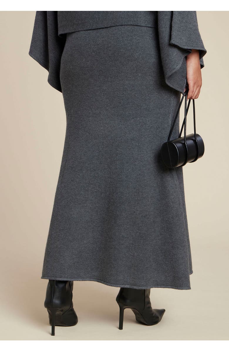 ELOQUII Sweater Maxi Skirt, Alternate, color, Dark Heather Grey