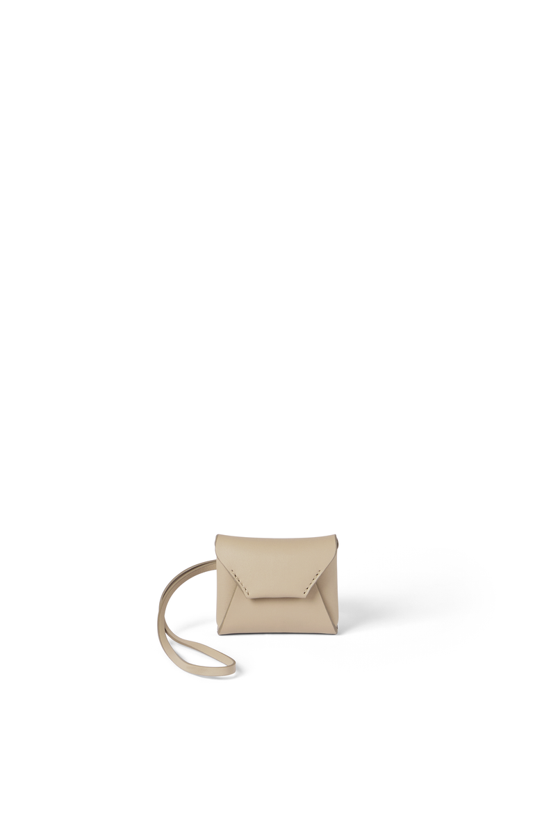 Calfskin bag charm, Main, color, Buff
