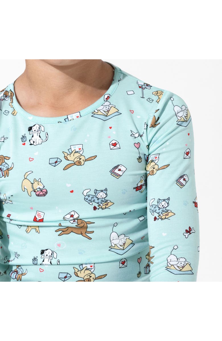 Bellabu Bear Kids' Puppy Love Set of 2 Piece Pajamas, Alternate, color, Puppy Love