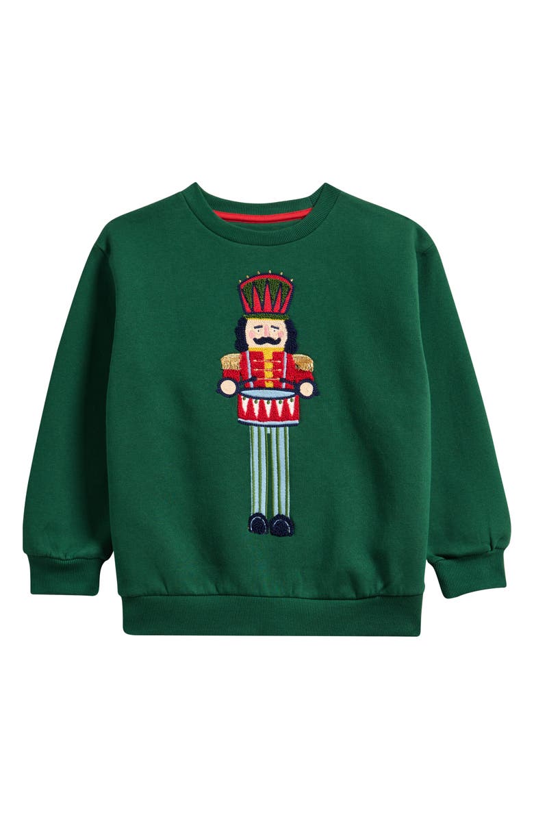 Mini Boden Kids' Cosy Festive Sweatshirt, Main, color, Eden Nutcracker