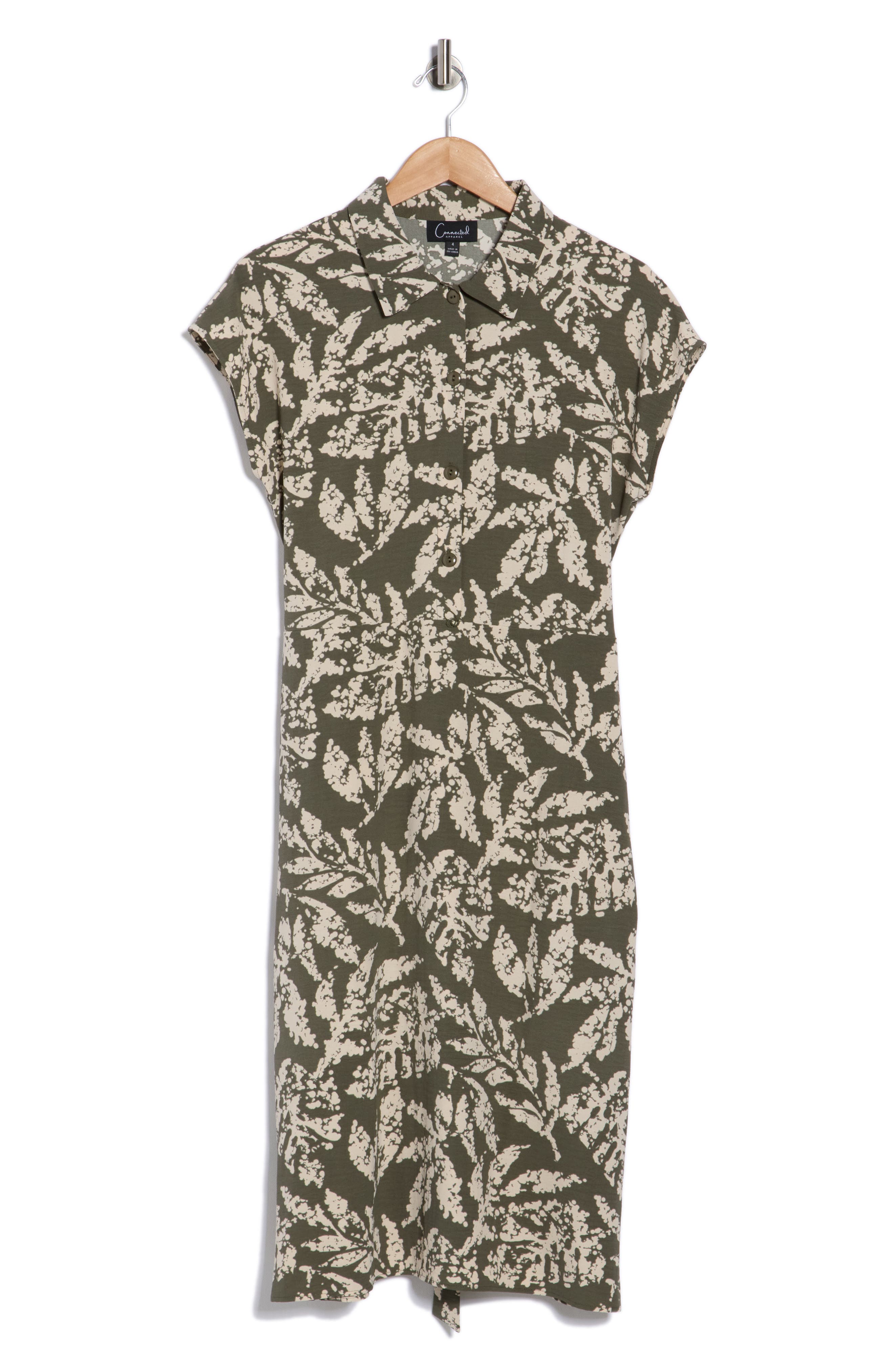 Connected Apparel Print Shirtdress