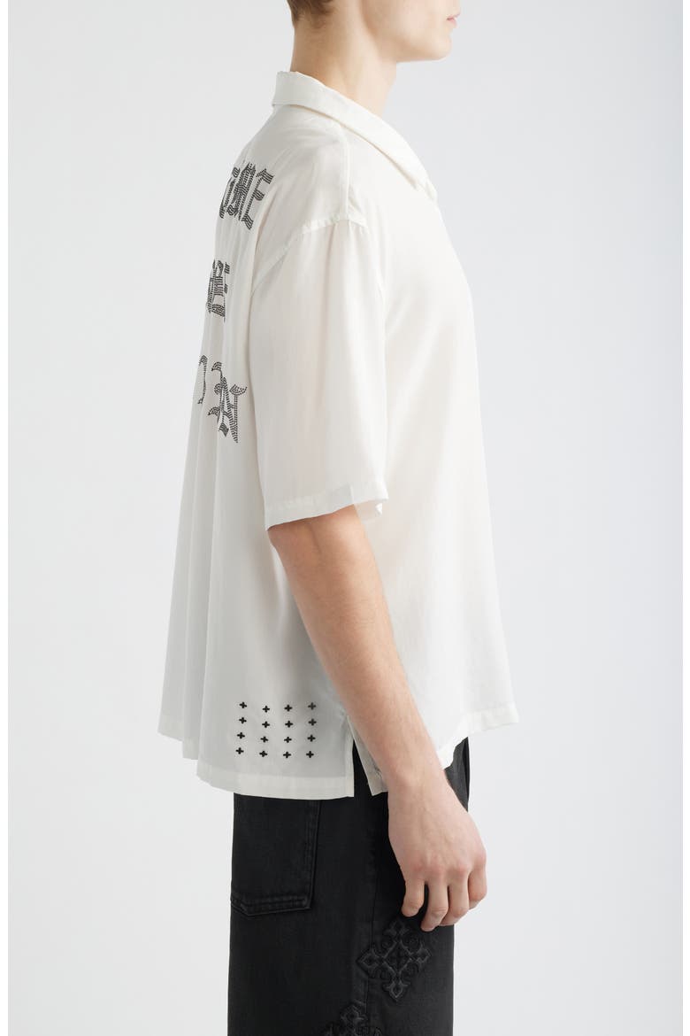 End Diner Logo Camp Shirt, Alternate, color, WHITE