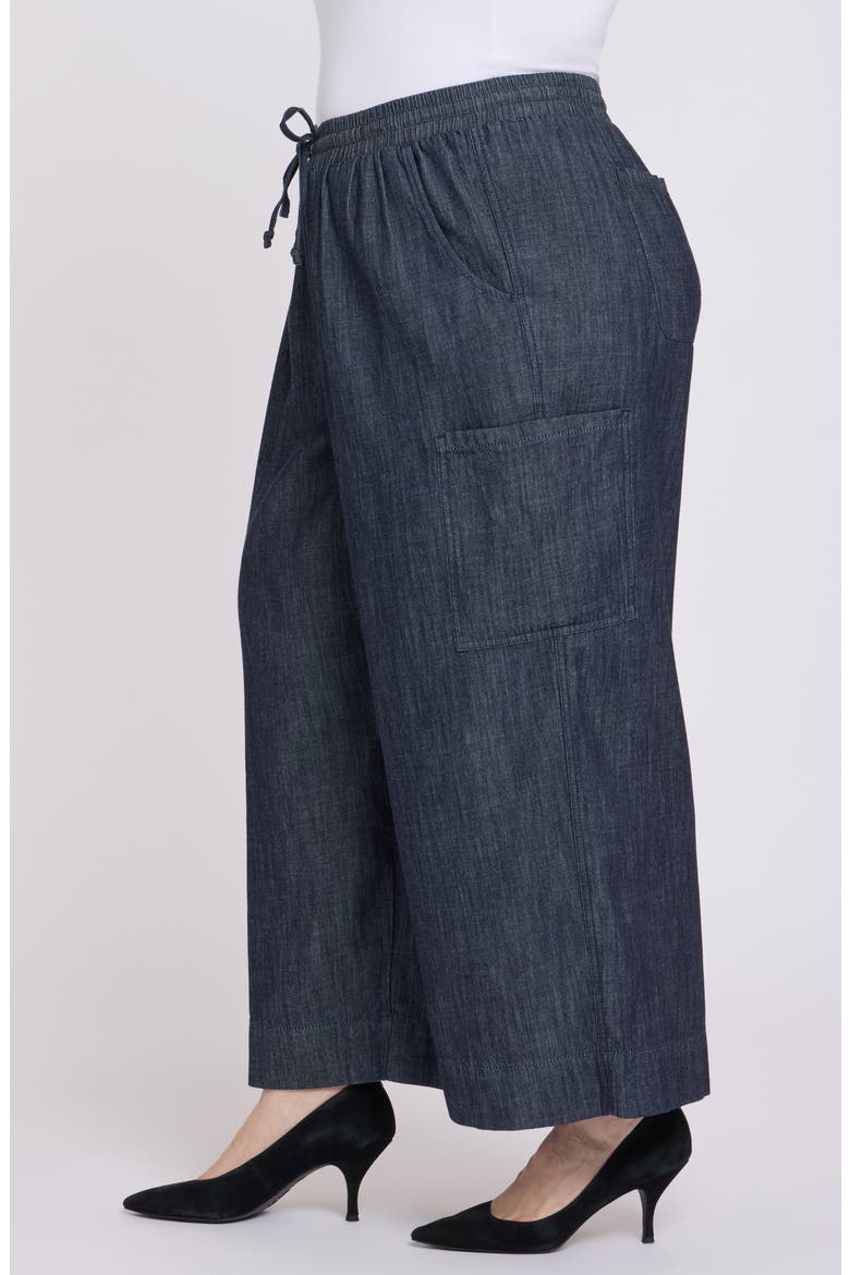 Whitney Pull-On Cargo Jeans, Alternate, color, DARK INDIGO