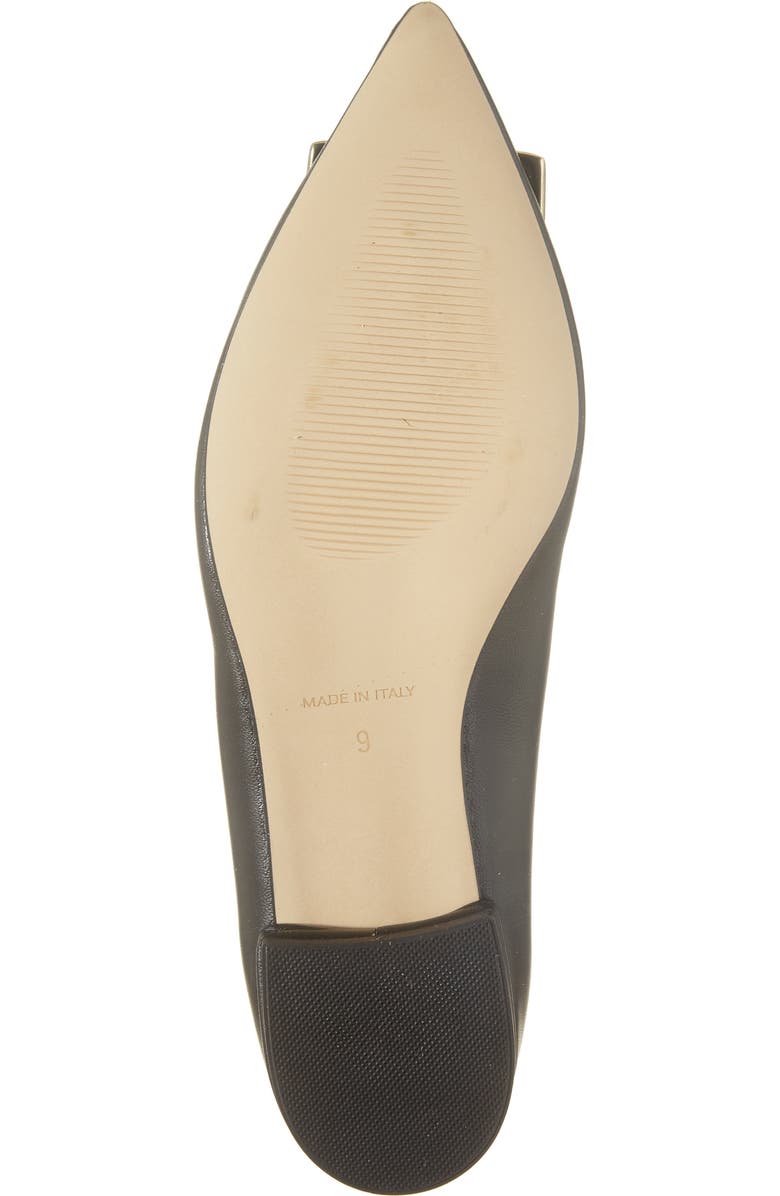 VALENTINO BY MARIO VALENTINO Flora Logo Buckle Pointed Toe Flat, Alternate, color,