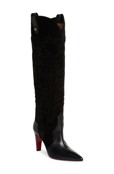 Santia Pointed Toe Knee High Boot (Women) (Wide)