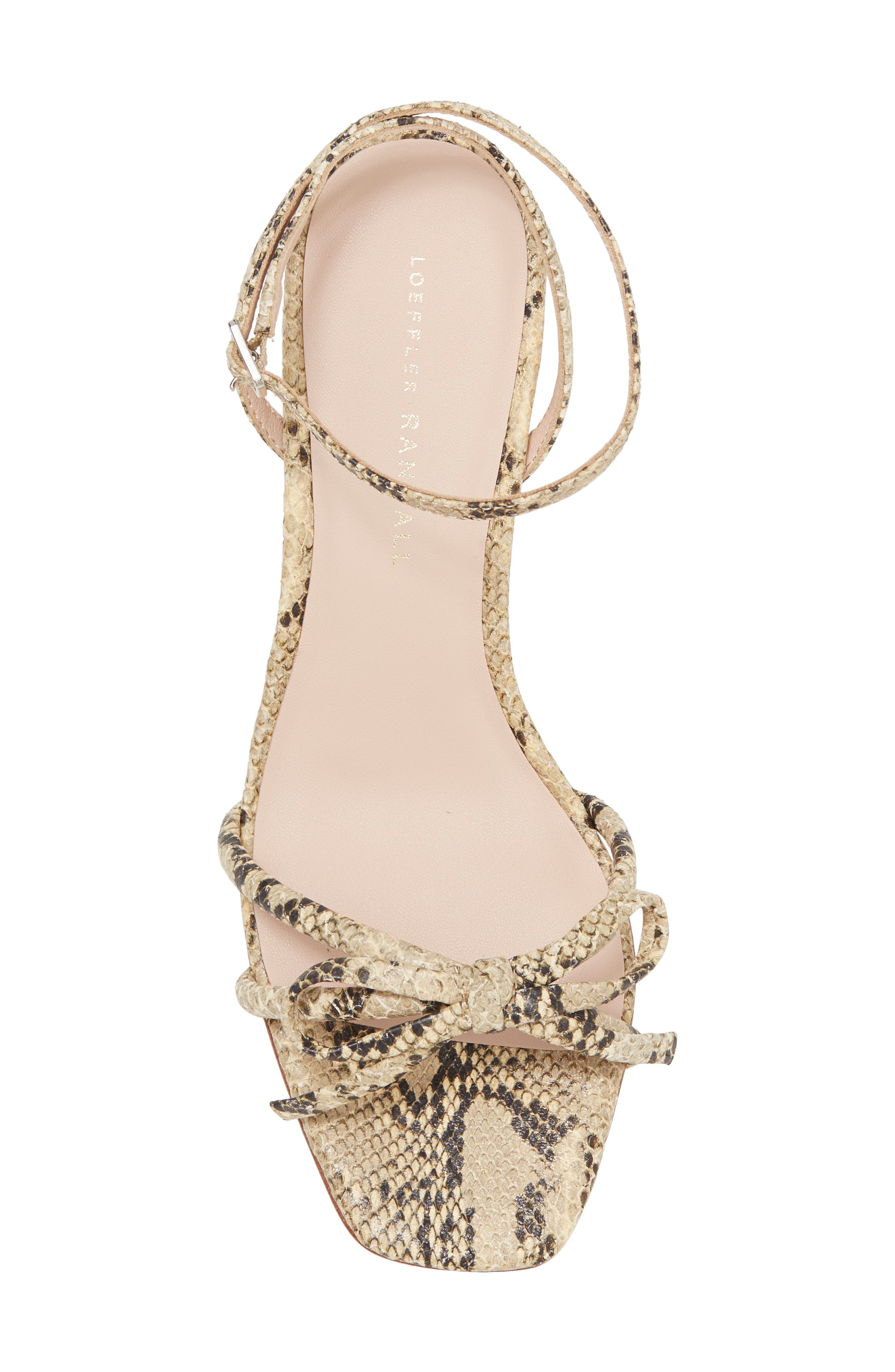 Loeffler Randall Gracie Snake Embossed Heeled Sandal, Alternate, color, 