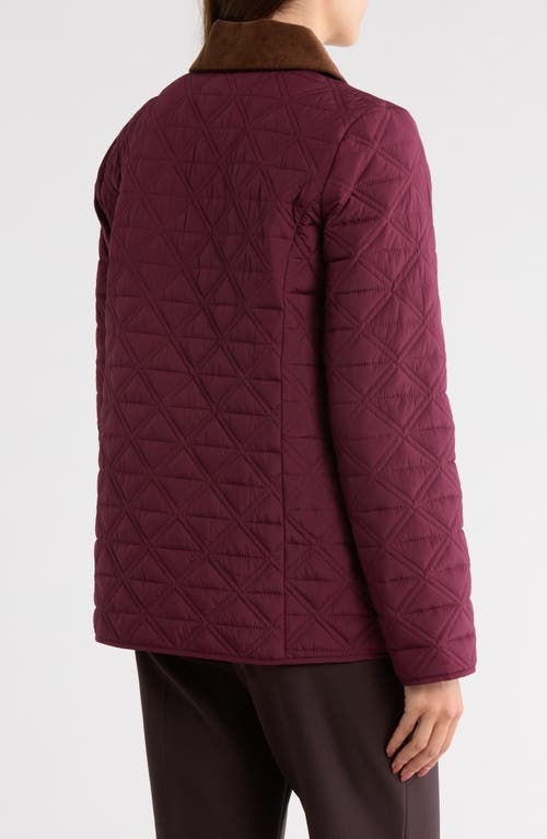 Bernardo Quilted Barn Jacket In Purple