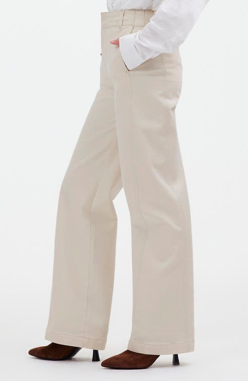 Madewell Tapered Denim Trousers In Vintage Ivory