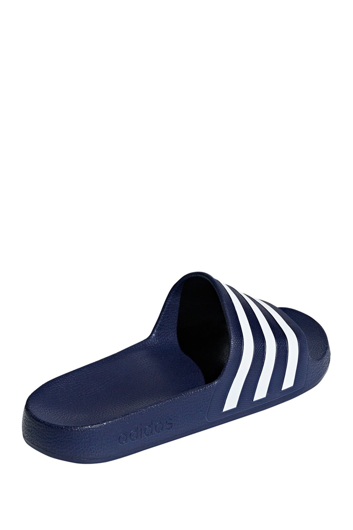 Adilette Slide Sandal, Alternate, color, DKBLUE/FTW