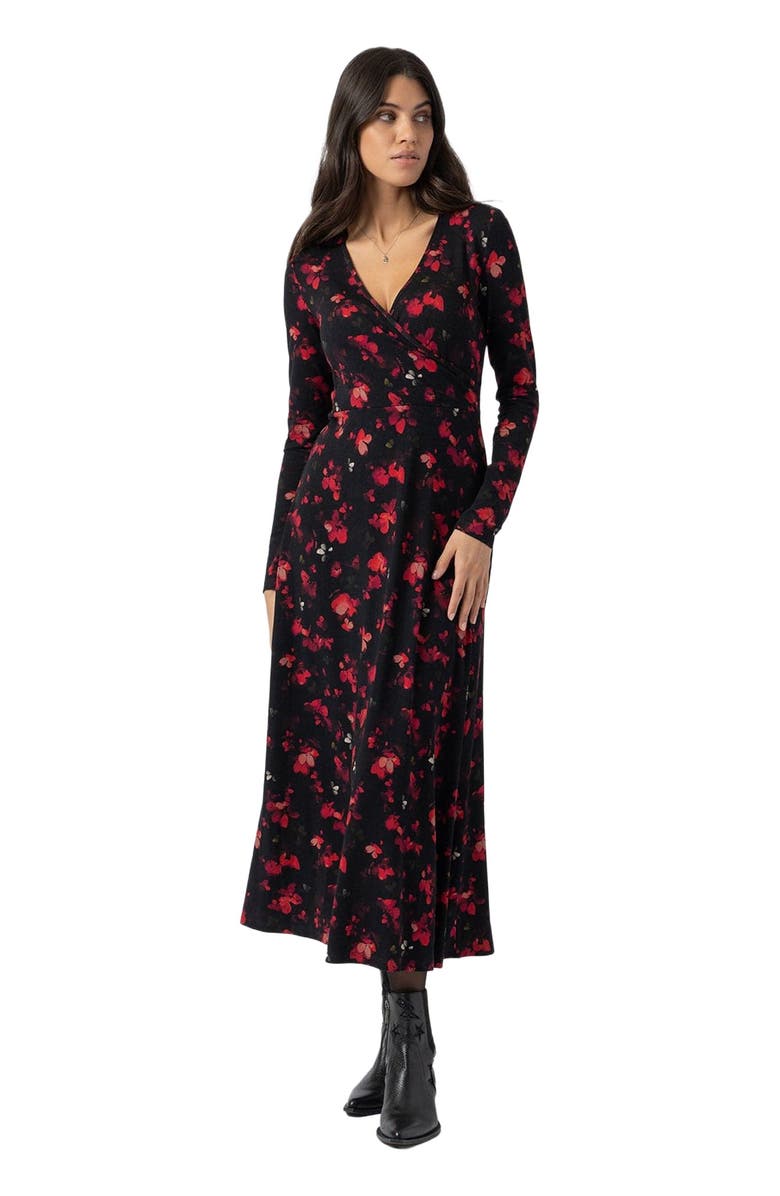 Saint + Sofia Maggie Wrap Midi Dress, Alternate, color, Pink