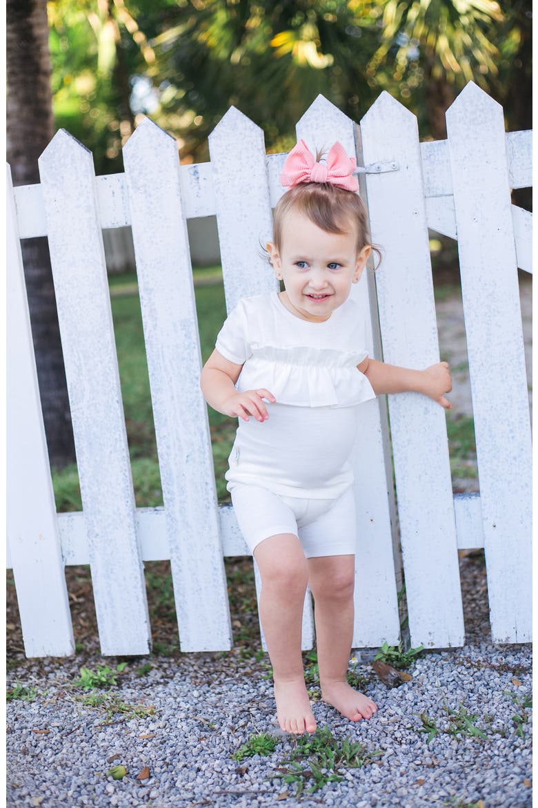 Kids' Ruffle Top & Shorts Set, Alternate, color, WHITE