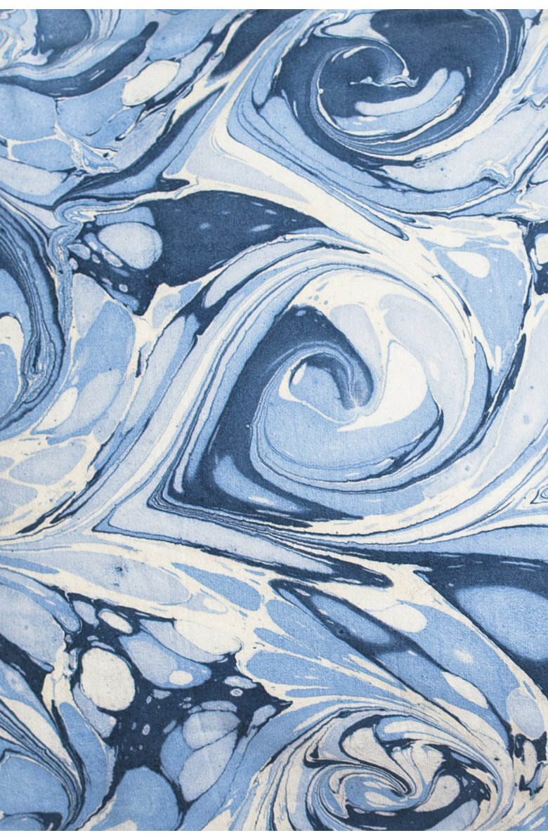 Inner Child Ocean Wave Hand-Marbled Pillow - Cover Only, Alternate, color, Ocean