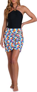 Sunshine 79 Hang Loose Faux Wrap Cover-Up Skirt