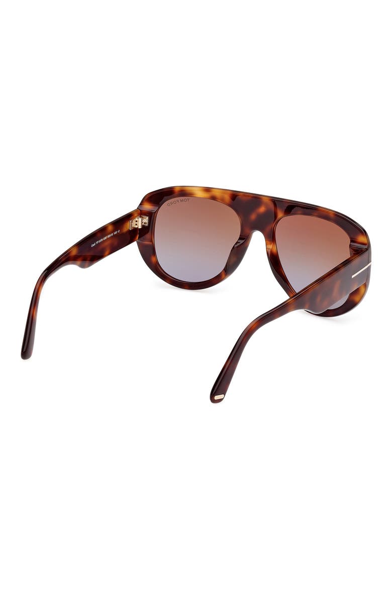 Cecil 55mm Pilot Sunglasses, Alternate, color, BLONDE HAVANA / T LOGO / BROWN