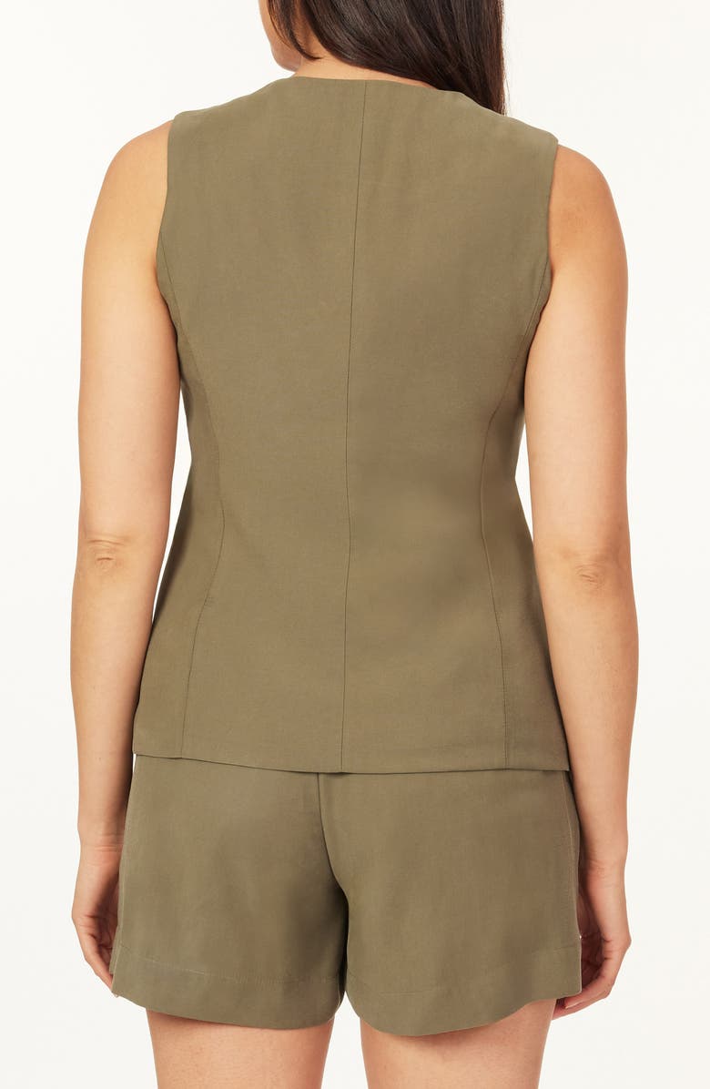Scotch & Soda Washed Longline Vest, Alternate, color, Dusky Olive