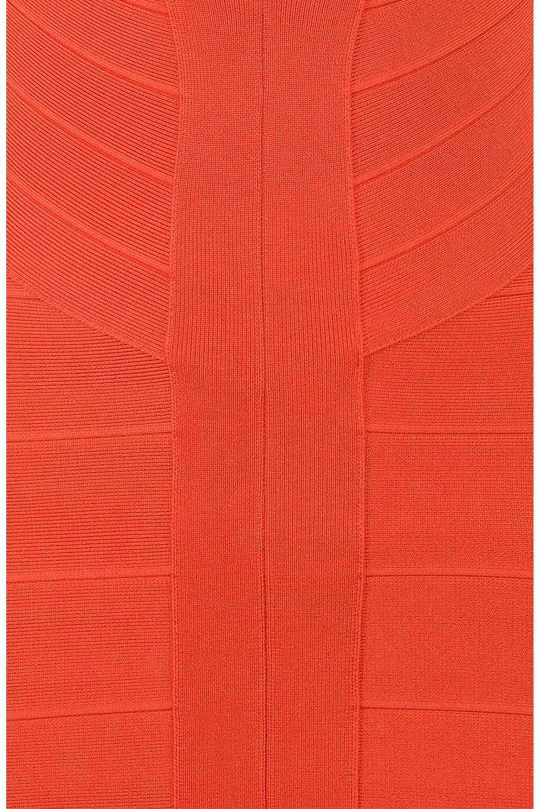 The Plunge Halter Bandage Minidress, Alternate, color, RED