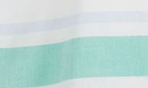 Tommy Hilfiger Kids' Stripe Short Sleeve Button-up Shirt In Fresh White