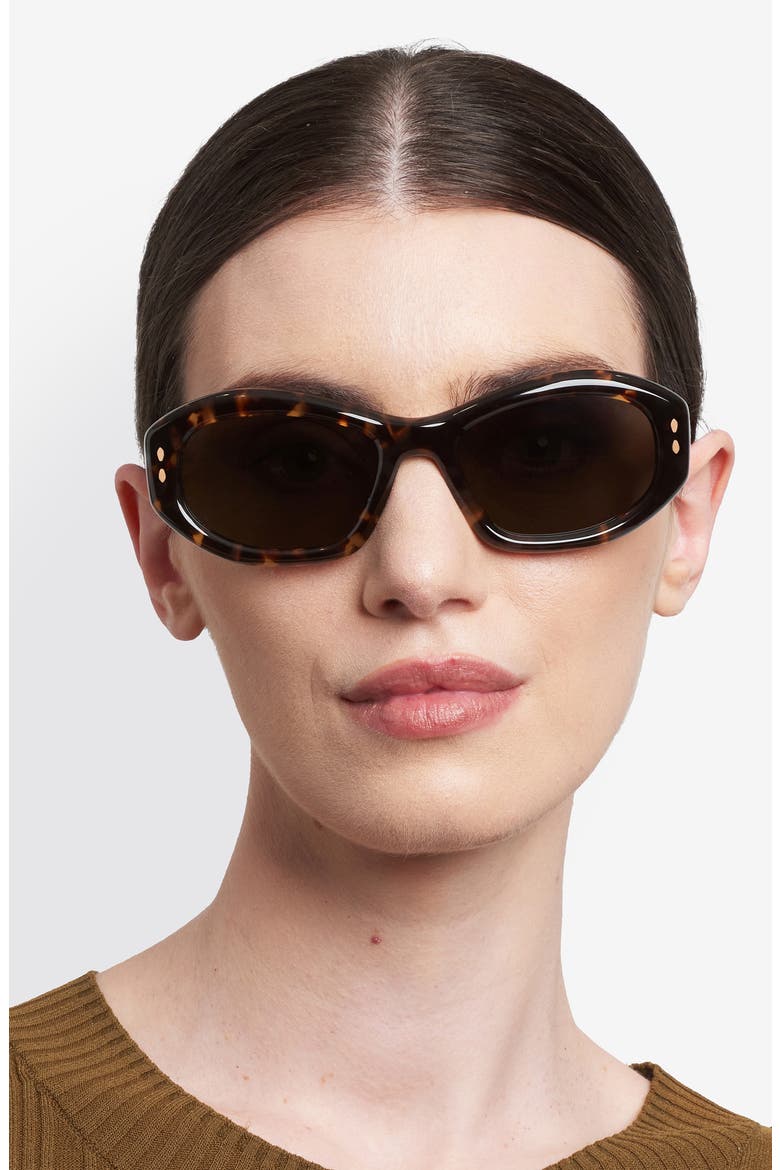 55mm Cat Eye Sunglasses, Alternate, color, HAVANA/ GREY