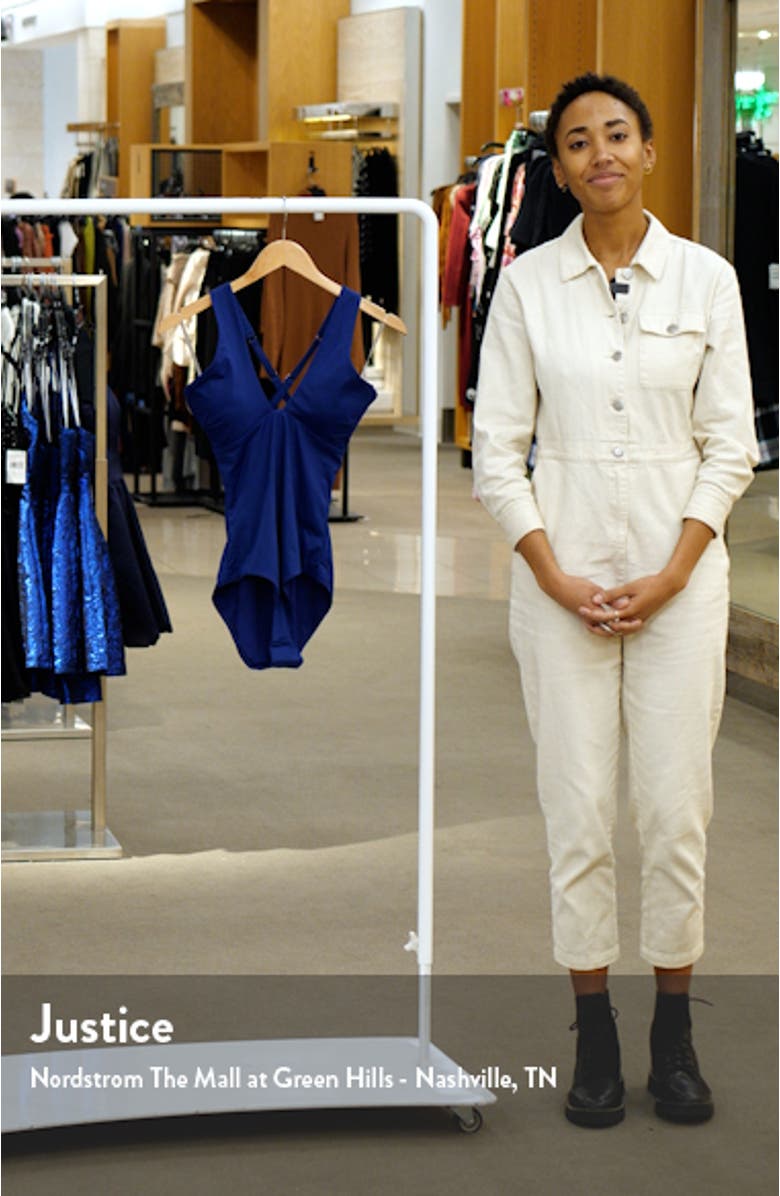 Infinity Crossover Neck One-Piece Swimsuit, sales video thumbnail