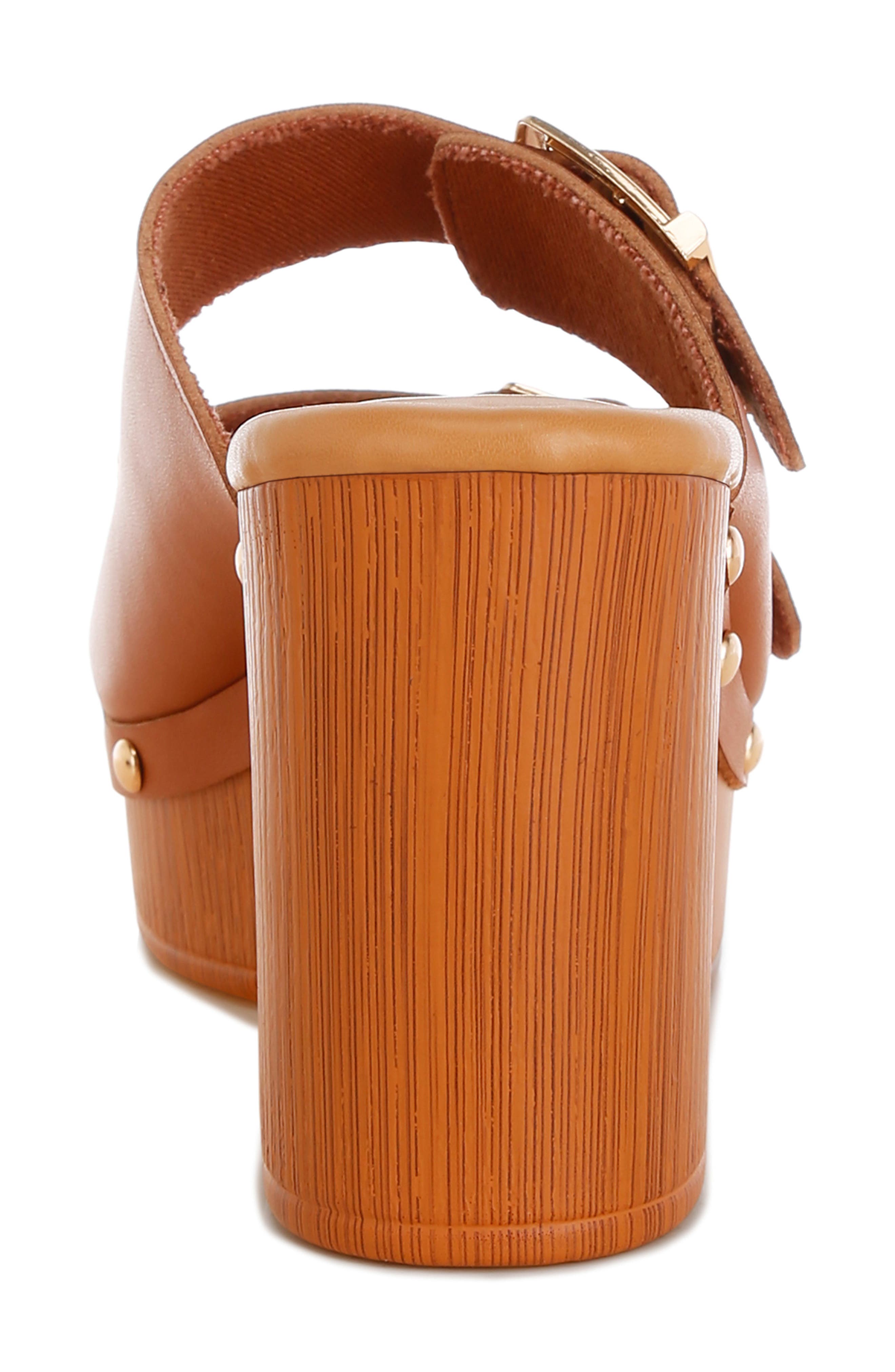 Kenna Double Buckle Strap Platform Sandal, Alternate, color, TAN