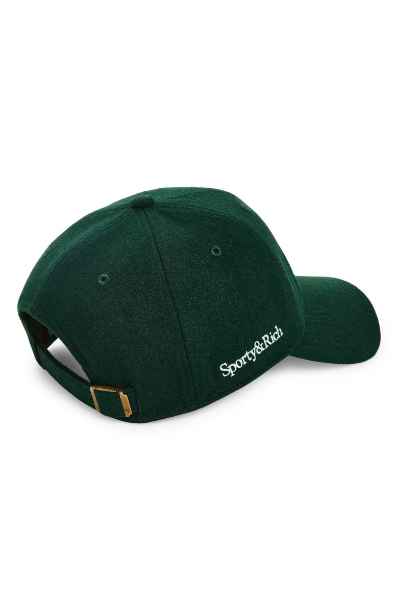 Sporty & Rich Yankees Serif Wool Blend Baseball Cap, Alternate, color, 
