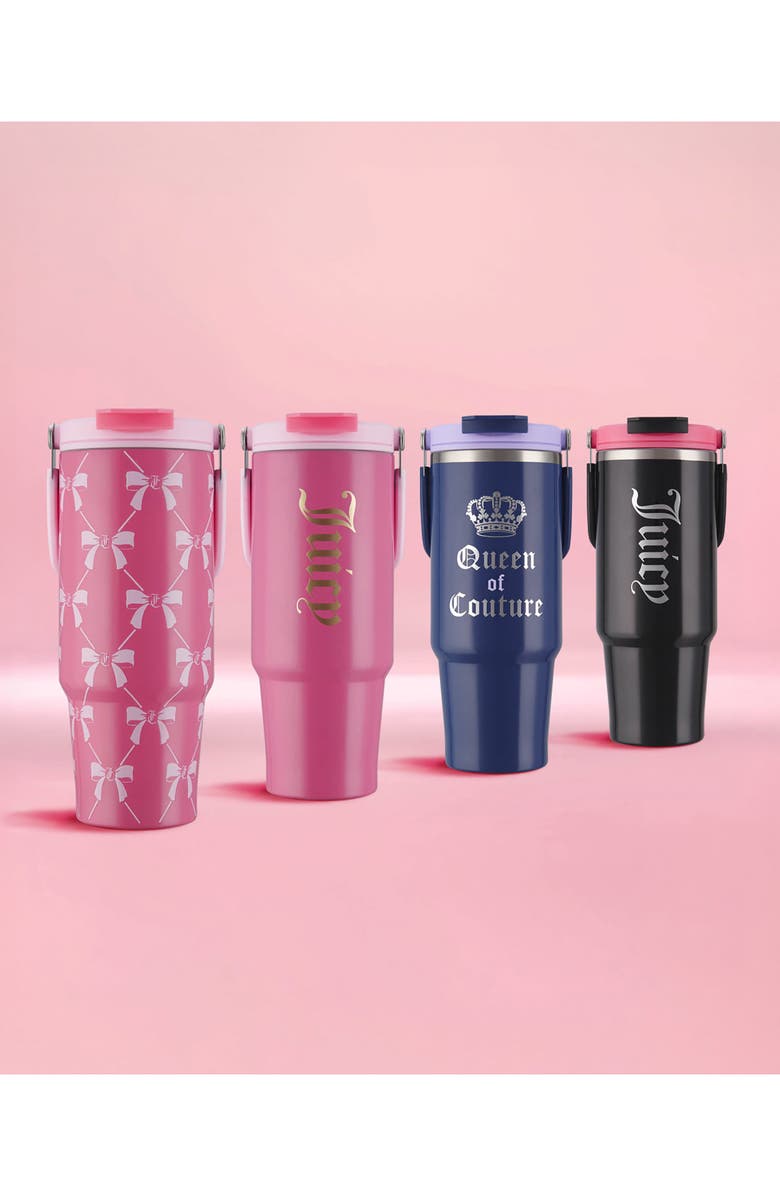 Juicy Couture 40-Ounce Stainless Steel Flip Fusion Water Tumbler, Alternate, color, Black