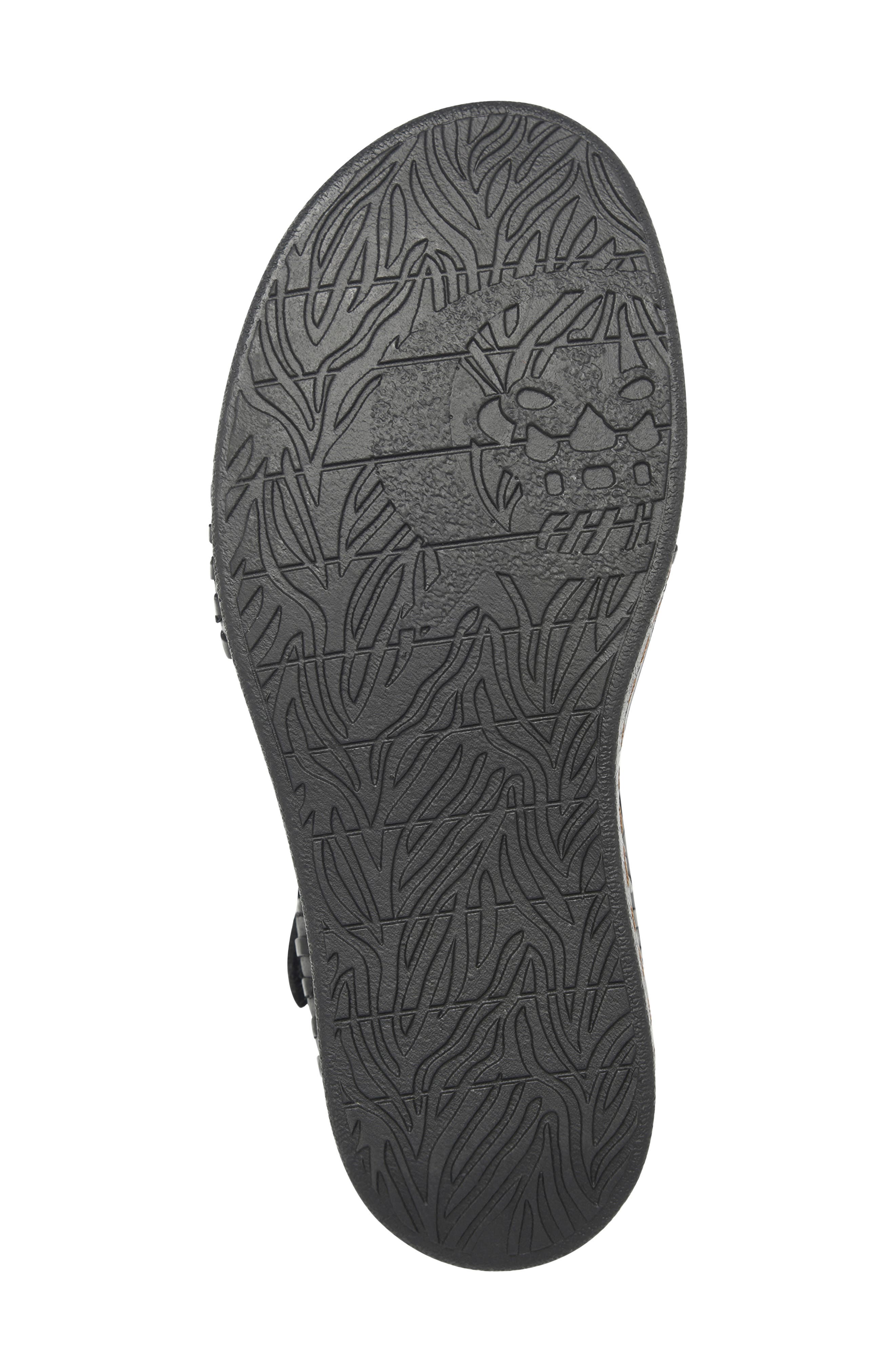 Børn Ela Ankle Strap Flat, Alternate, color, Black Leather