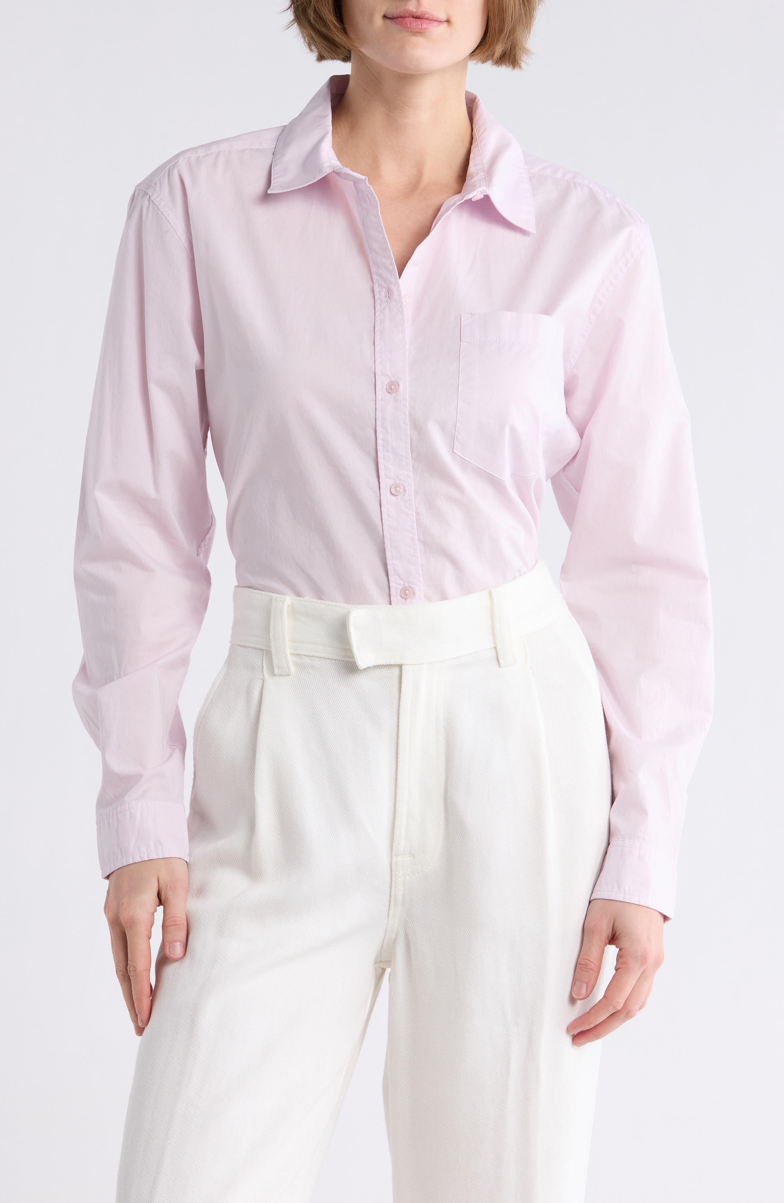 Seven Cotton Poplin Button-Up Shirt
