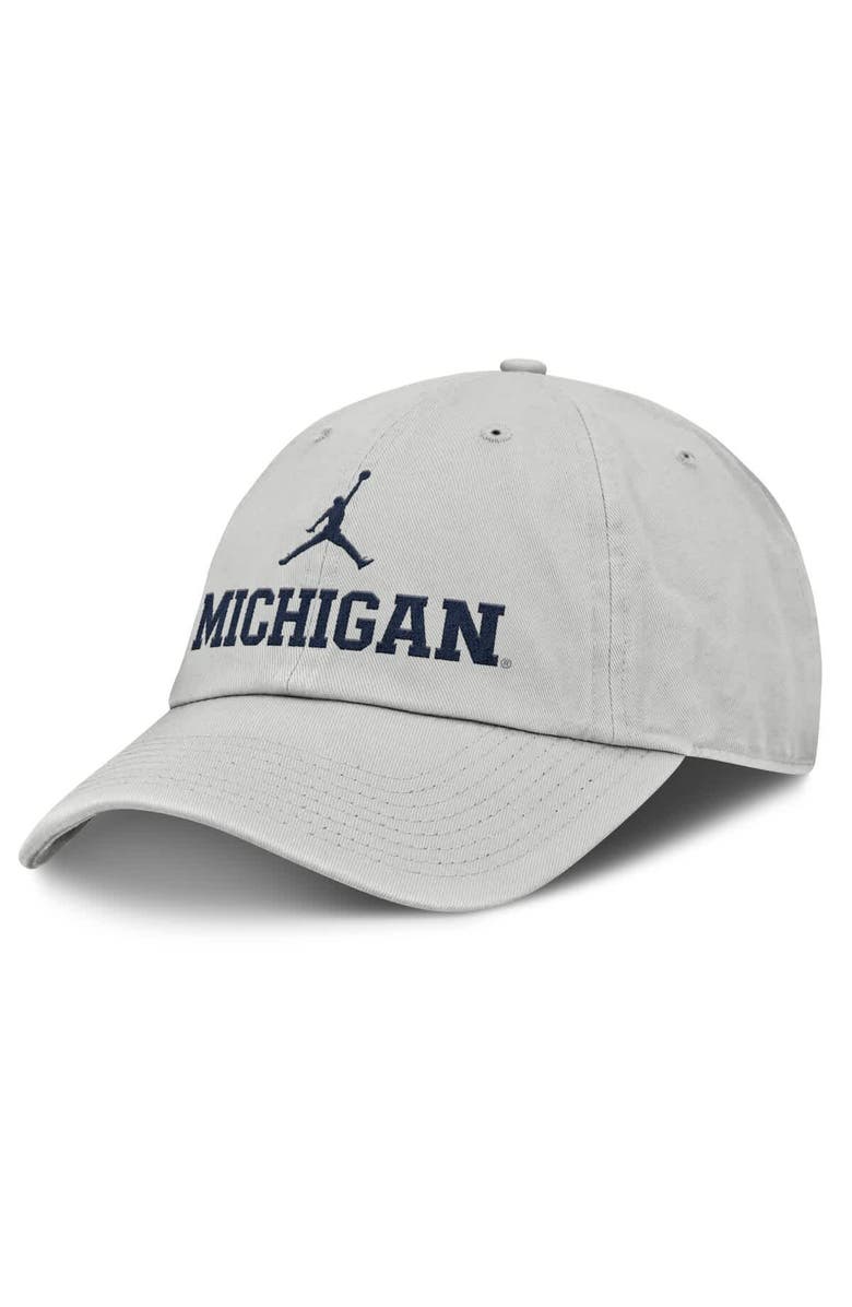 Jordan Brand Men's Jordan Brand Gray Michigan Wolverines 2025 On-Field Gameday Club Adjustable Hat, Main, color, Gray