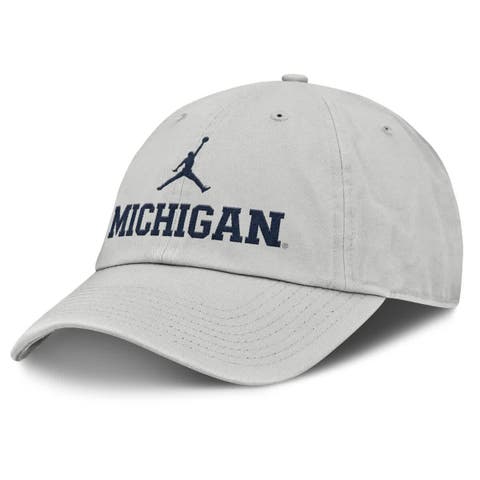 Men's Jordan Brand Gray Michigan Wolverines 2025 On-Field Gameday Club Adjustable Hat