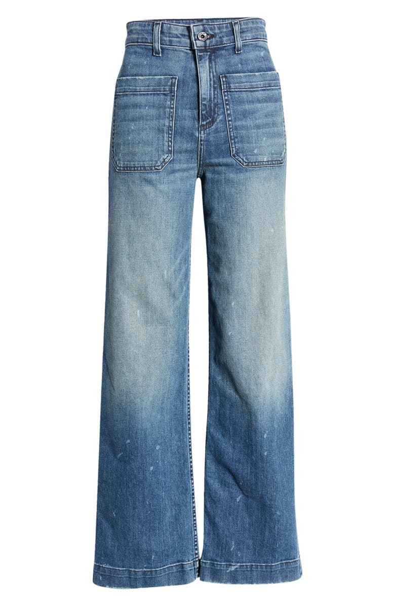 ASKK NY Sailor High Waist Wide Leg Jeans, Alternate, color, 