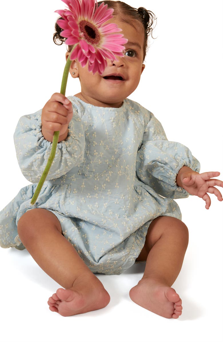 Bardot Junior Kids' Floral Embroidery Cotton Blend Romper, Alternate, color,