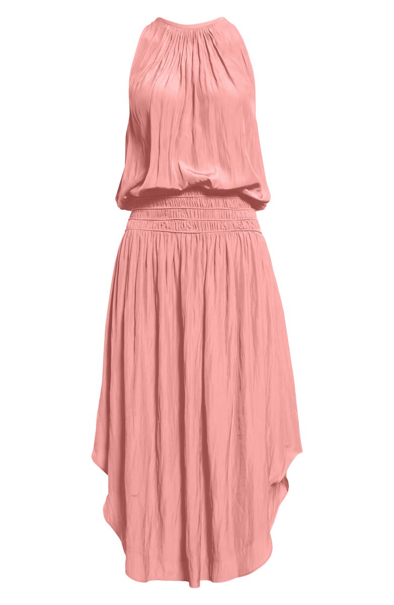 Ramy Brook Audrey Smocked Waist Sleeveless Midi Dress, Alternate, color, Pink Punch