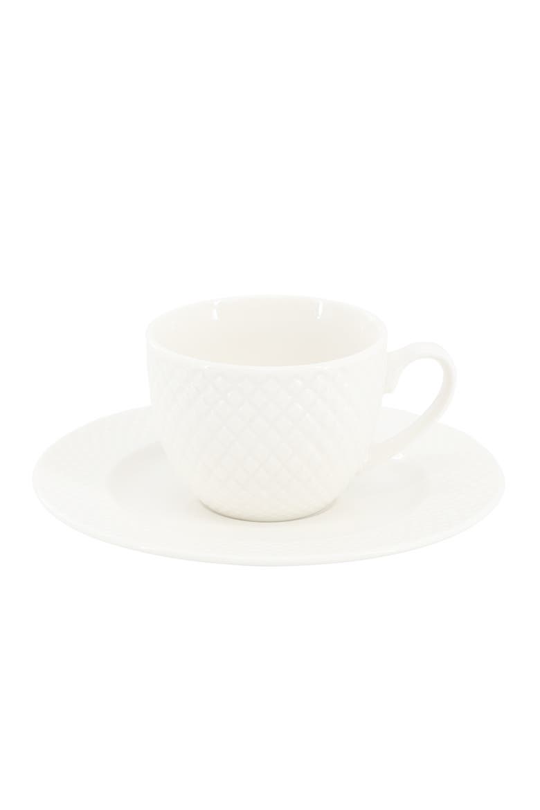 Sol 12 Piece 3 Ounce Porcelain Espresso Cup with Saucer Set, Alternate, color, White