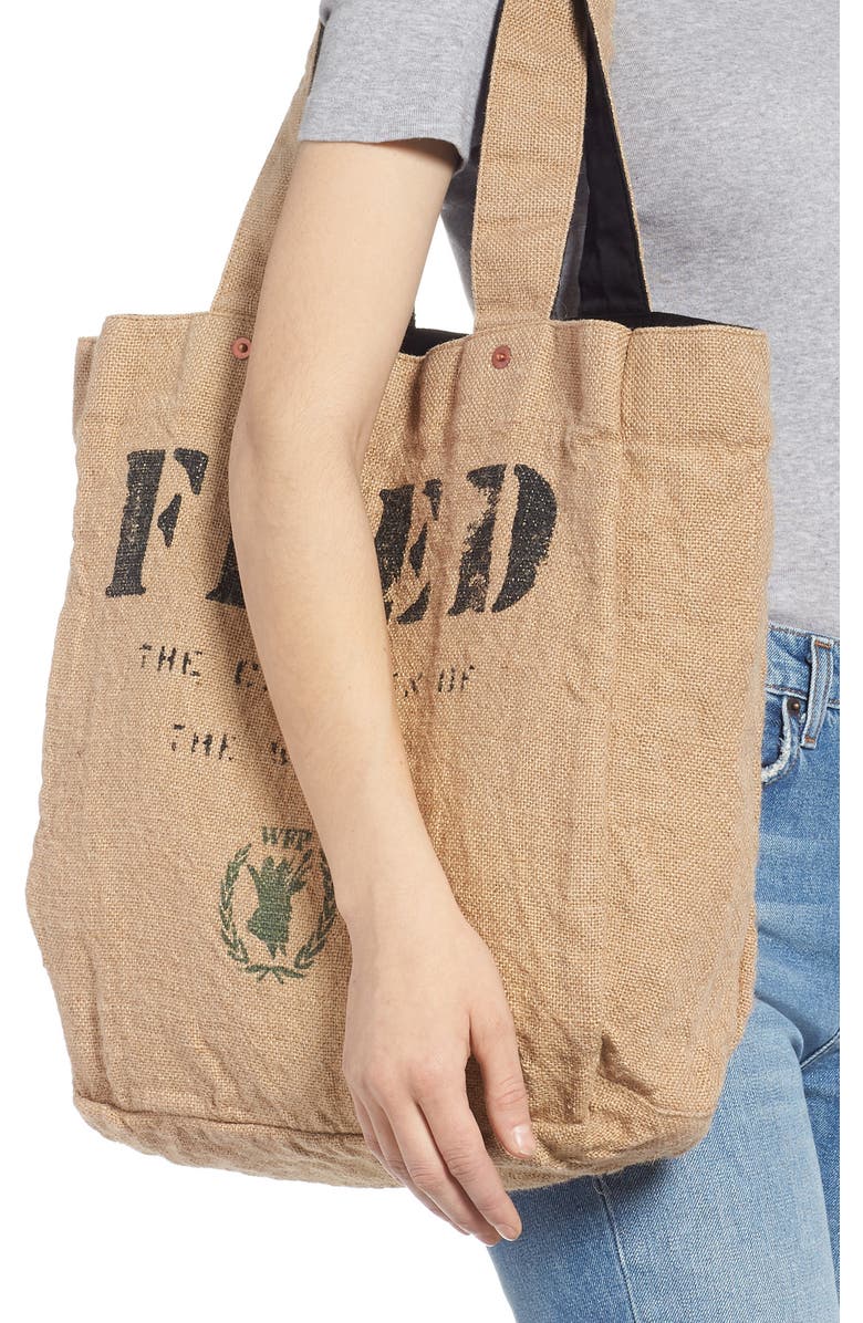 FEED 1 Bag Burlap Tote, Alternate, color,
