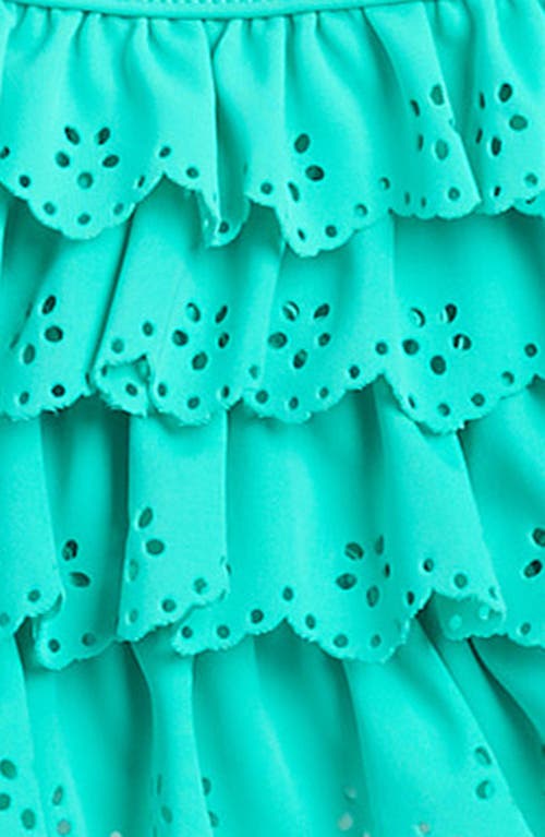 Flapdoodles Kids' Ruffle Eyelet Two-piece Swimsuit In Blue