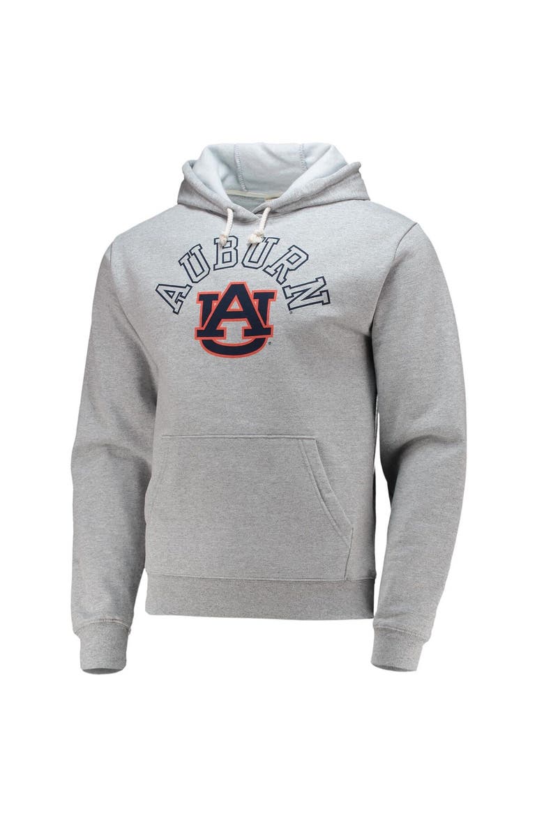 Men's League Collegiate Wear Heathered Gray Auburn Tigers Seal Neuvo Essential Fleece Pullover Hoodie, Alternate, color, Heather Gray