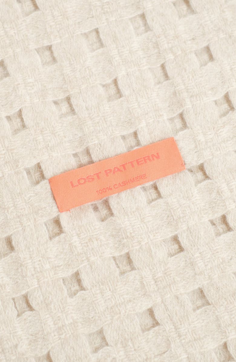 Lost Pattern Pixie Cashmere Scarf, Alternate, color, Off White