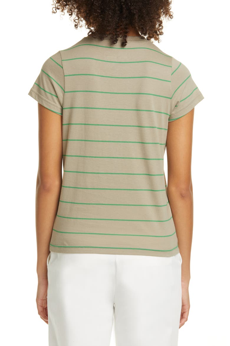 Type A Version 6 Stripe Tiny Tee (Nordstrom Exclusive), Alternate, color, KHAKI GREEN