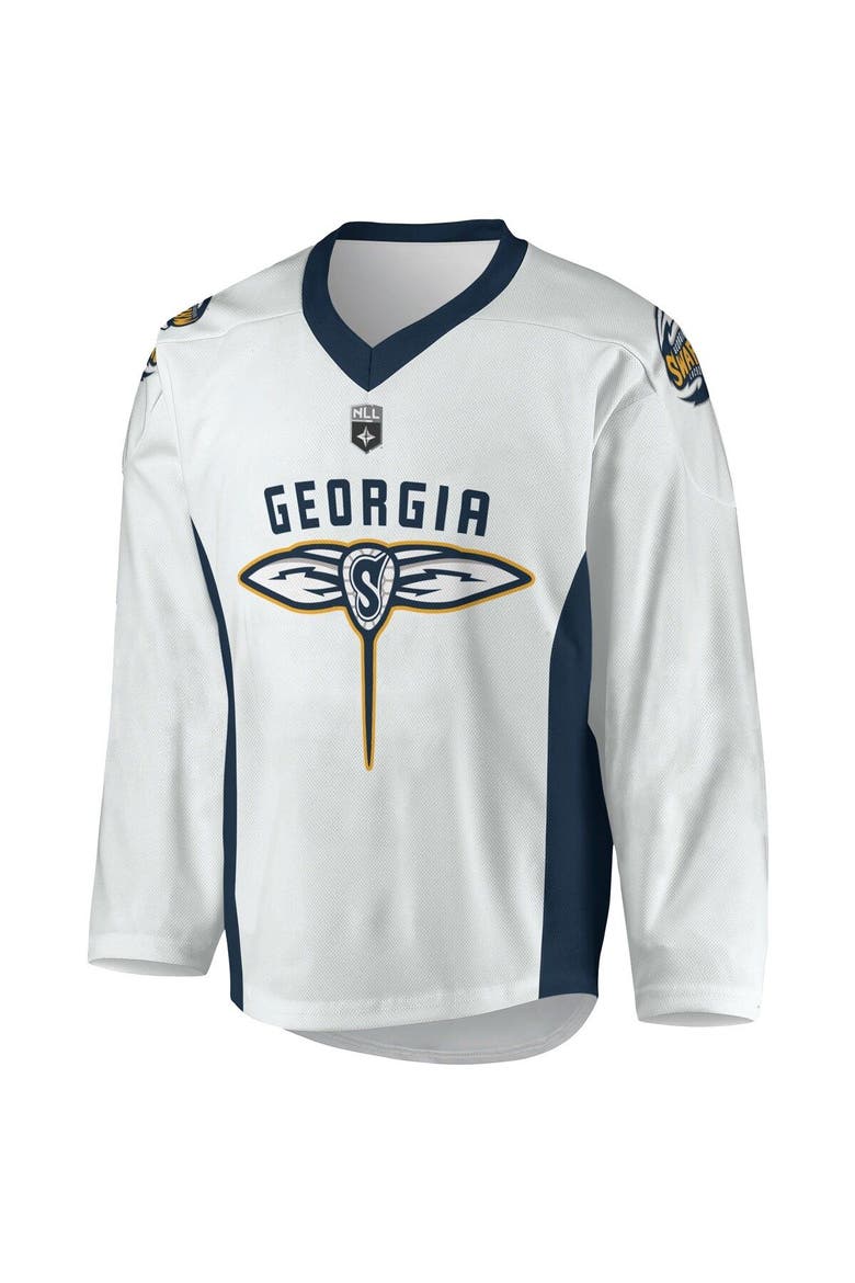 Youth White Georgia Swarm Sublimated Replica Jersey, Alternate, color, White