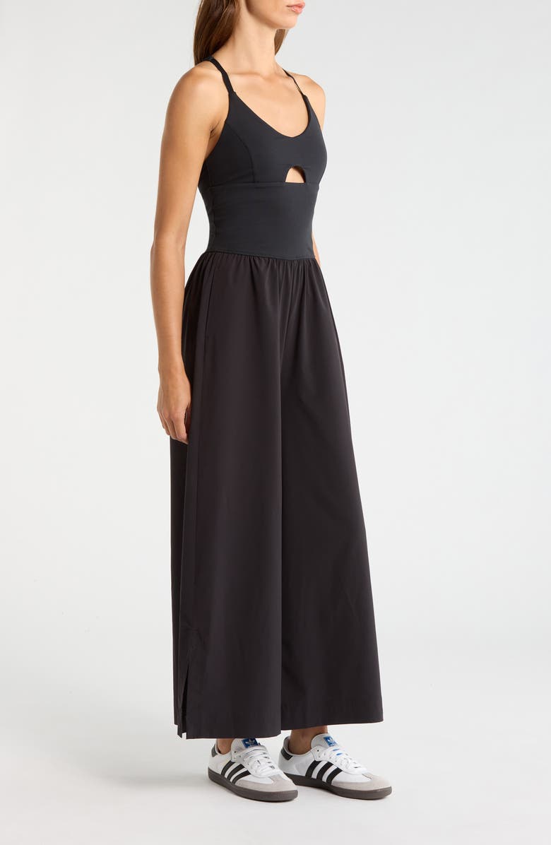 Free People FP Movement Renewal Waves Jumpsuit, Alternate, color, Black